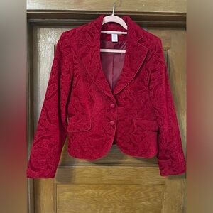Nine & Co. Red Textured Blazer